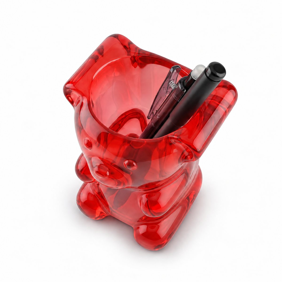 Gummy Bear Pen Pot Red