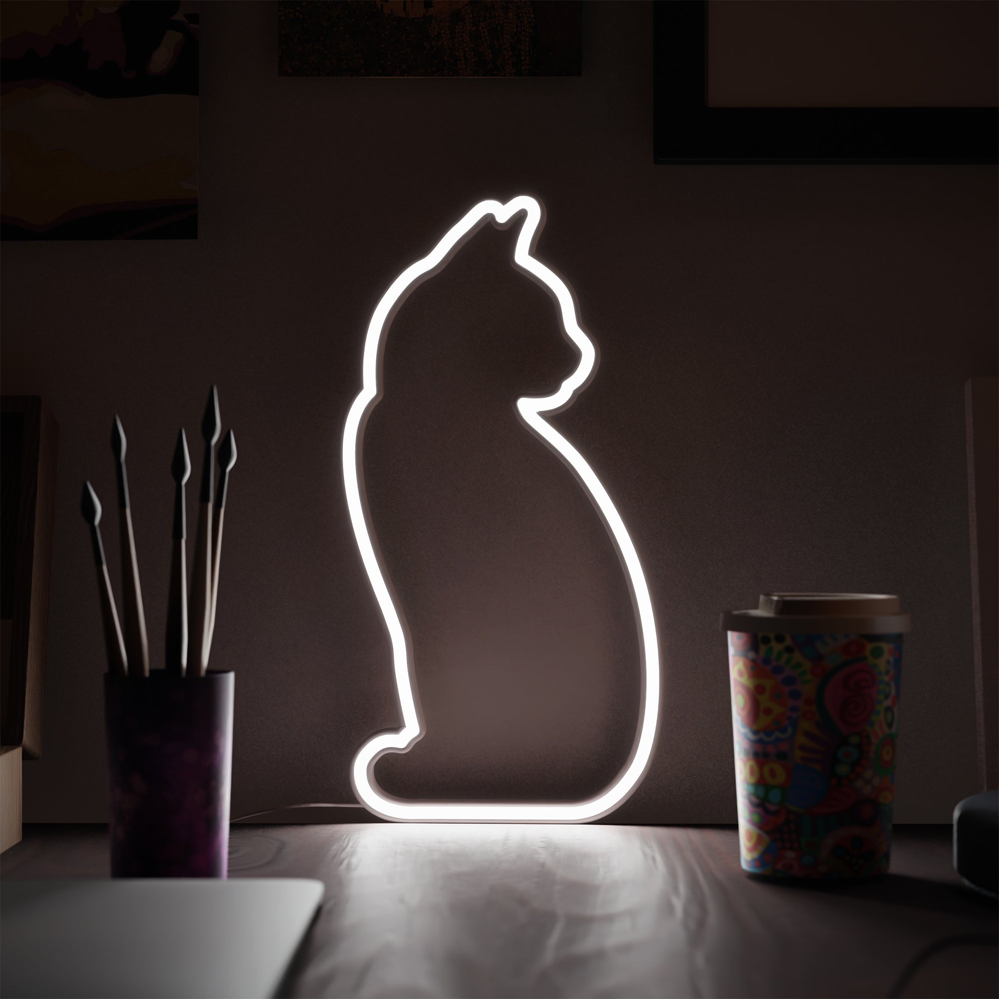 Neon Style LED Light - Mustard London