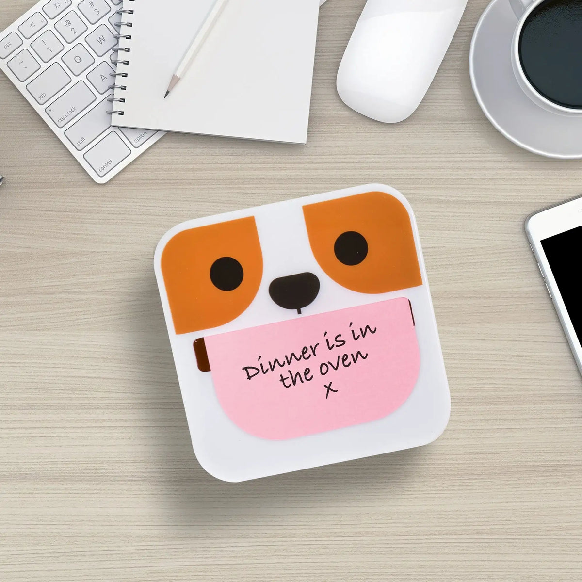 Stacky Dpg Dippy Dog Sticky Note Dispenser - Mustard London