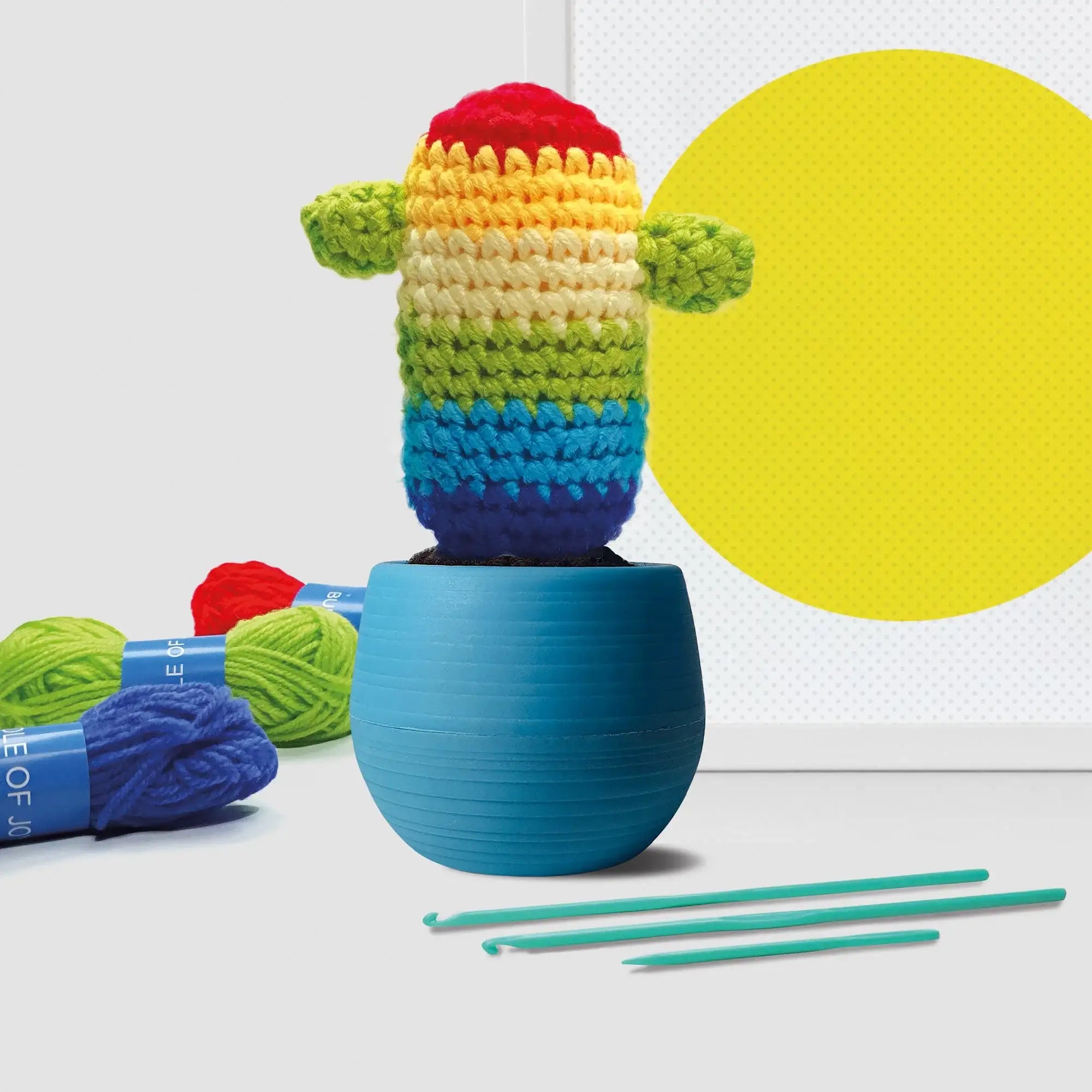 Fun Cactus Rainbow Learn Crochet Kit