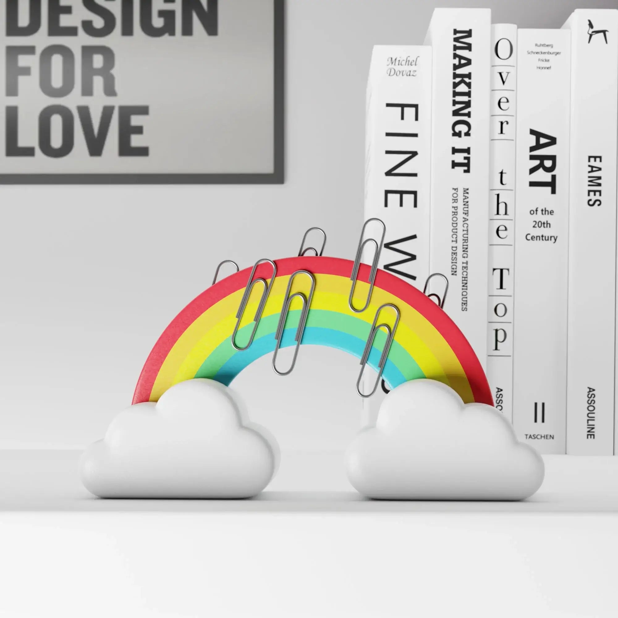 Rainbow Paperclip Magnet Holder