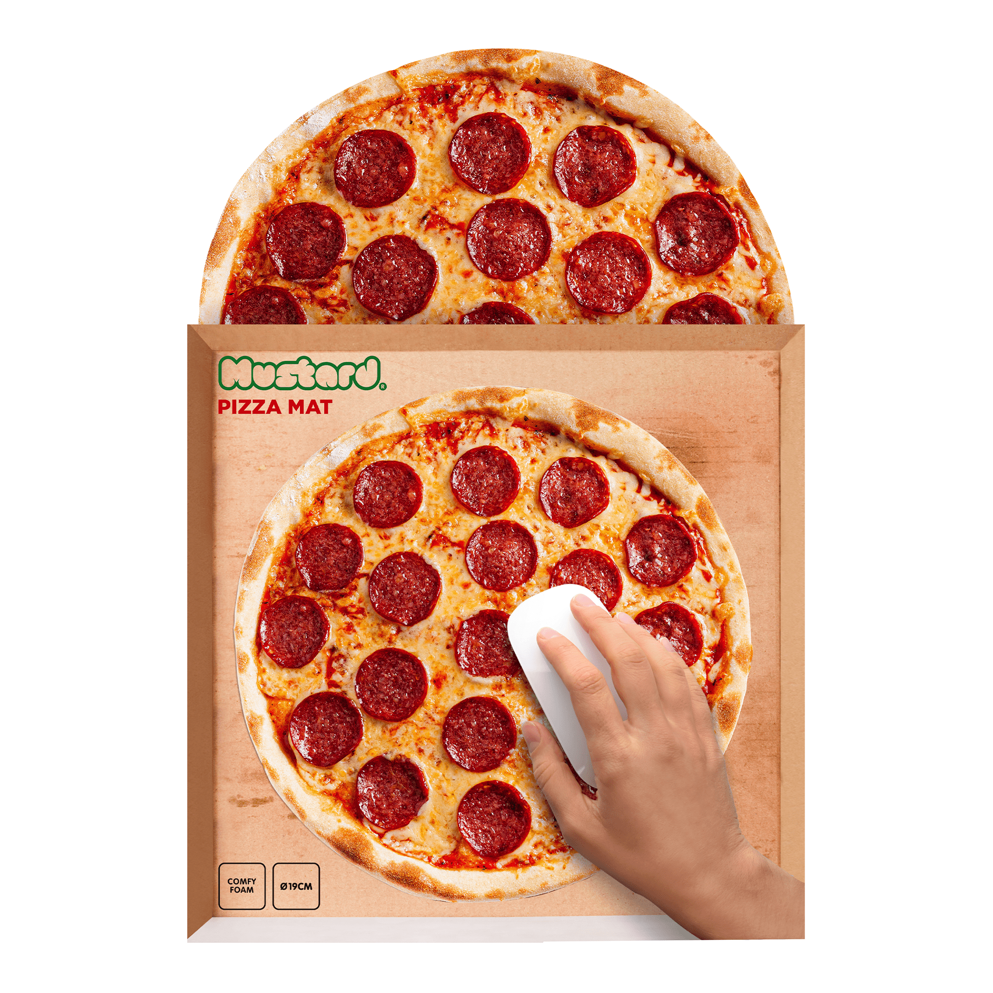 Pizza Mouse Desk Mousepad - Mustard London