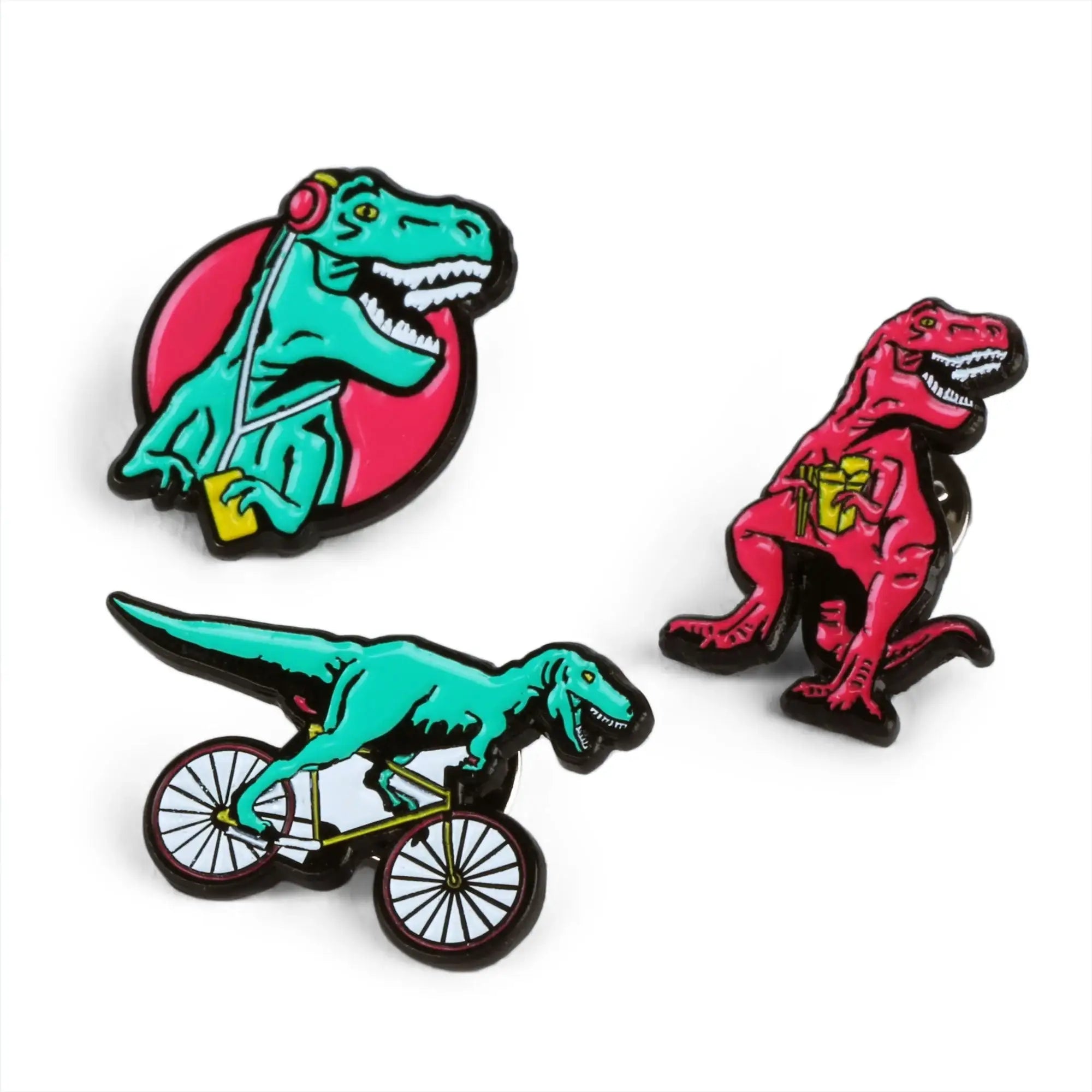 T Rex Enamel Pin Badges